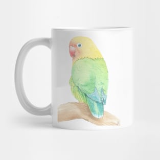 Lovebird watercolor portrait Mug